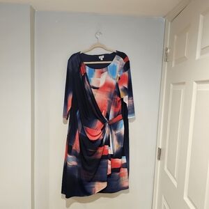 Avenue Plus Size Faux Wrap Dress